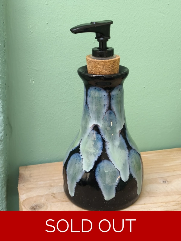Teal Drops Soap Dispenser